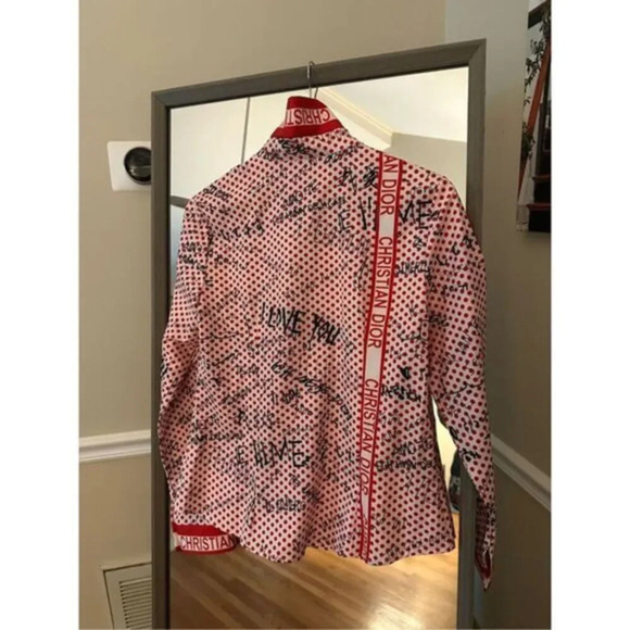 Diandina Didi Vintage Button Down Shirt Large Red White - Picture 4 of 7